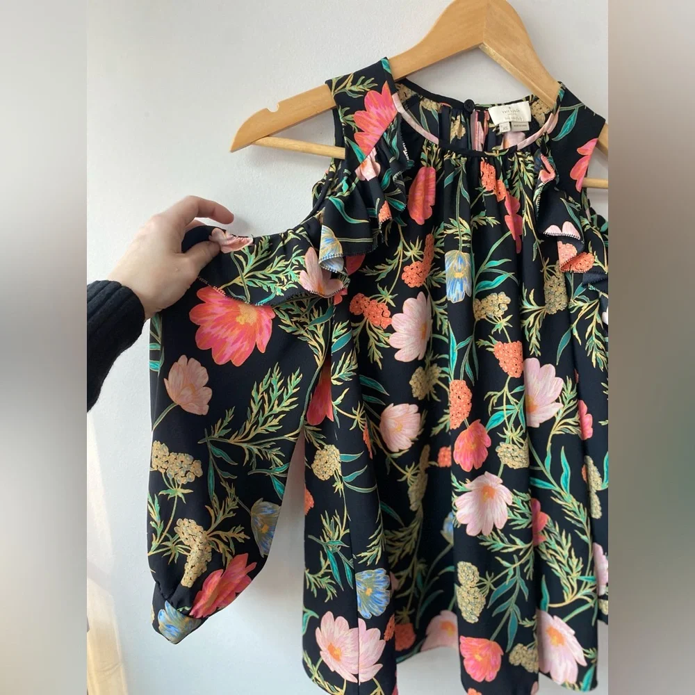 Kate Spade |‎ XS Floral Cold Shoulder Blouse